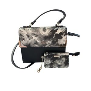 Dune Handbag With Matching Coin Purse Gorgeous Black Gray White Adjustable Strap